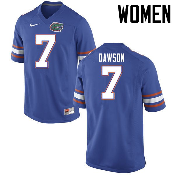 Florida Gators Women #7 Duke Dawson College Football Jerseys Blue
